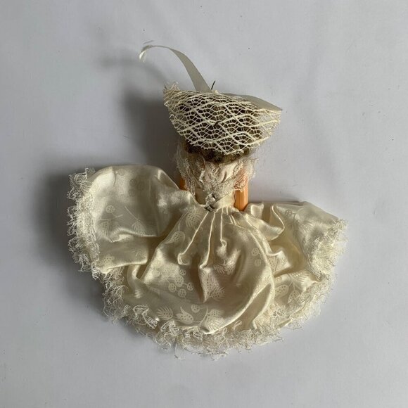 Vintage Hard Plastic Doll White Dress from Candy Box - Picture 3 of 3